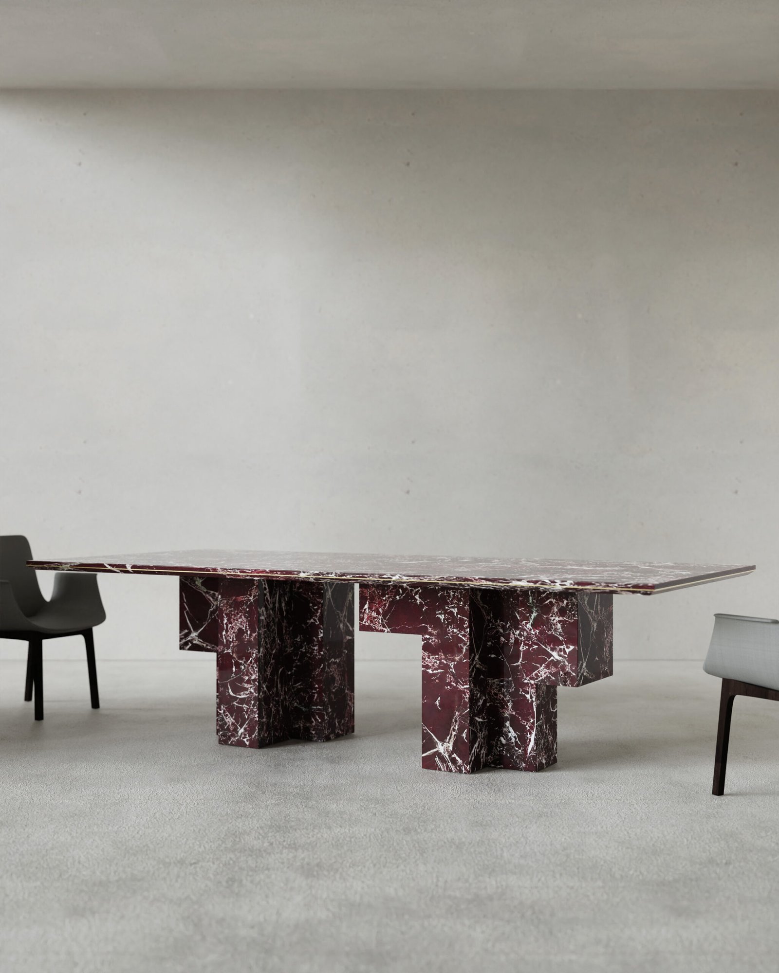 monolith rosso levanto marble dining table (6)
